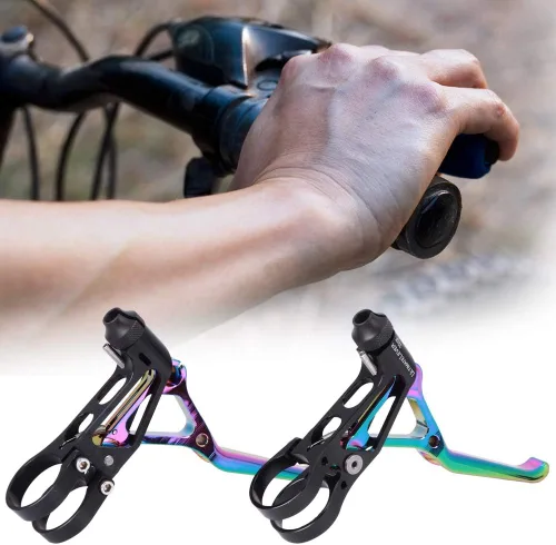 Miniatura 7 de Keenso Palancas de freno de bicicleta, aleación de aluminio ultraligera, palanca de freno deslizante de aceite, accesorio de ciclismo para bicicleta