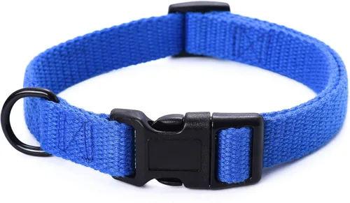Miniatura 17 de Mile High Life Collares para perros, collares de algodón suave con hebilla de metal pesado, collar clásico para cachorros con puntas de cuero