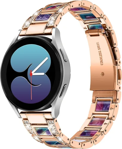 Miniatura 9 de NINKI Correa brillante compatible con Samsung Galaxy Watch 7/6/5/4 FE 1.575 in 1.732 in Classic 1.693 in 1.850 in/Classic 1.654 in 1.811 in/Active 2