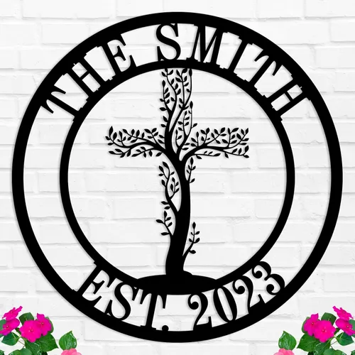 Miniatura 15 de Regalos de boda para parejas 2025, carteles personalizados con apellidos para el hogar, carteles de metal personalizados, decoración de pared