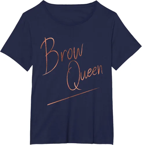 Miniatura 13 de Brow Queen Ombre - Camiseta de escritura a mano, regalo para artista de maquillaje, Negro, S