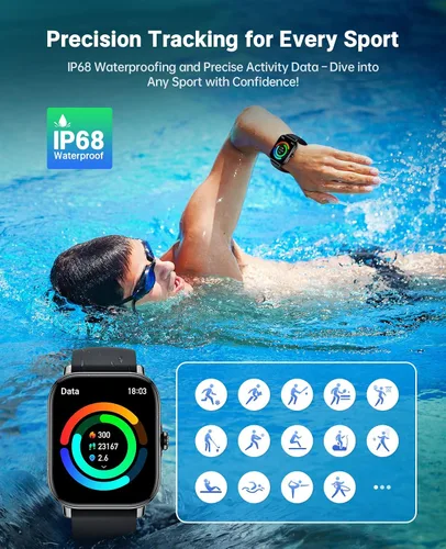 Miniatura 4 de Reloj inteligente para Android para hombres y mujeres, pantalla táctil de 1.91 pulgadas con monitor de sueño de oxígeno en sangre y frecuencia