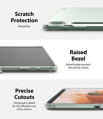 Miniatura 6 de Ringke Fusion - Funda diseñada para Galaxy Tab S7 FE de 12.4 pulgadas (2021), parte trasera dura transparente a prueba de golpes, con soporte