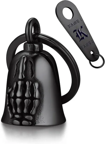 Miniatura 33 de Bandmax Llavero de motocicleta para motociclista, de acero inoxidable, campanas de guardián de conducción segura para motocicletas