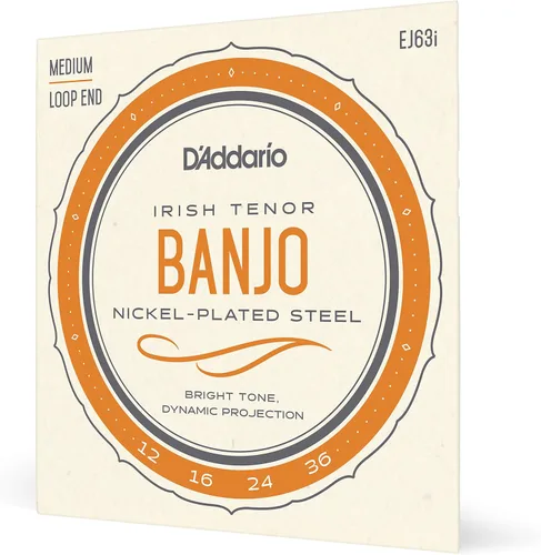 Miniatura 8 de D'Addario Cuerdas para banjo tenor, bronce fosforado, EJ55, calibre medio 9-30, juego de 5 cuerdas, paquete de 1