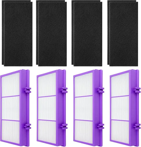 Miniatura 8 de HAPF30AT - Filtro de repuesto para filtro Holmes AER1, compatible con HAPF300AH-U4R y HAP242-NU, Funmit 4 filtros y 8 prefiltros de carbón activado