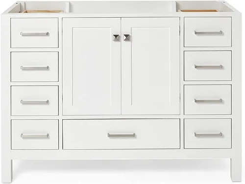 Miniatura 81 de ARIEL Cambridge - Mueble base de tocador de baño de 36 pulgadas, madera maciza, 2 puertas de cierre suave, 5 cajones de cola de milano