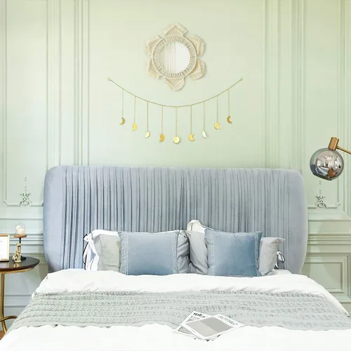 Miniatura 2 de Mkono - Espejo de pared colgante con flecos de macramé