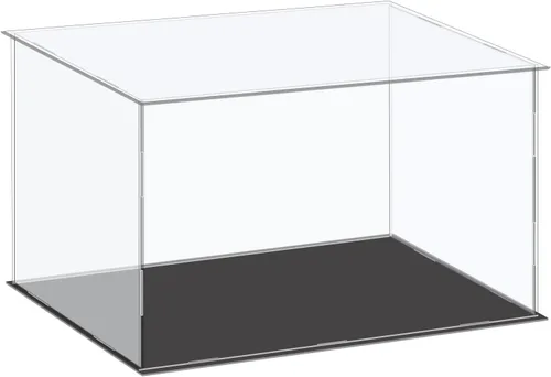 Miniatura 21 de MECCANIXITY Vitrina de Exhibición de Acrílico Caja de Plástico Cubo Caja de Almacenamiento Transparente Pequeña Ensamblable A Prueba de Polvo