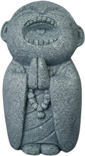 Miniatura 15 de livelyfish Estatua de monje rezante de Bosatsu de Bosatsu japonés de Buda Bosatsu Feng Shui, piedra arenisca feliz/sonriente en miniatura, adorno