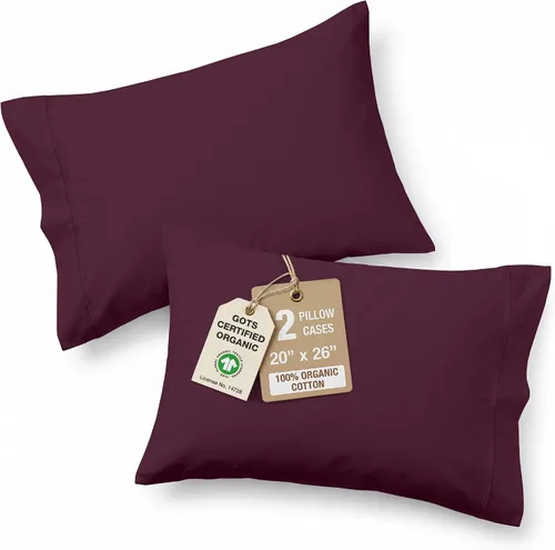 Miniatura 15 de Lane Linen - Juego de 2 fundas de almohada, 100% algodón orgánico puro, tamaño king, color amarillo claro/vainilla (20 x 36 pulgadas)