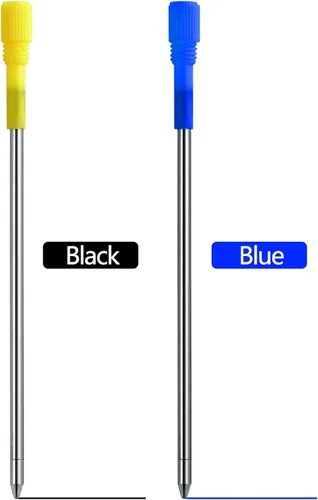 Miniatura 7 de DunBong Recambios de metal para bolígrafo D1, repuesto de bolígrafo, tinta negra, tinta de repuesto de cristal de diamante, 3.2 pulgadas, paquete