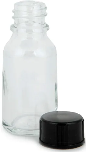 Miniatura 5 de Vivaplex, 24, botellas de vidrio transparentes de 0.5 fl oz, con tapas