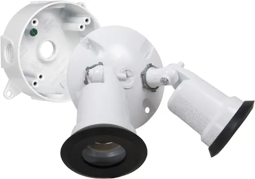 Hubbell-Bell LT233WH Kit de Luz de Inundación Tradicional para Exteriores, Blanco