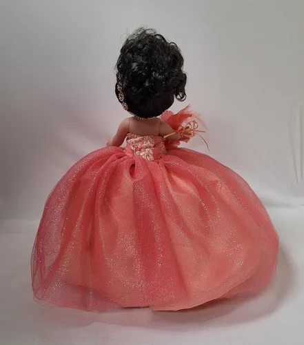 Miniatura 6 de KINNEX COLLECTIONS SINCE 1997 Muñeca de centro de mesa de quinceañera de 17 pulgadas - Vestido de tul, decoración de mesa y recuerdo Mis Quince Años