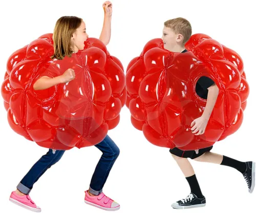 Miniatura 9 de SUNSHINEMALL Paquete de 2 bolas inflables de parachoques para niños, bolas gigantes de zorb, bolas de sumo para hámster humano, bolas de burbujas