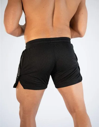 Miniatura 2 de FLYFIREFLY Pantalones cortos de entrenamiento de gimnasio para hombre, ligeros, atléticos, pantalones cortos para entrenamiento de culturismo