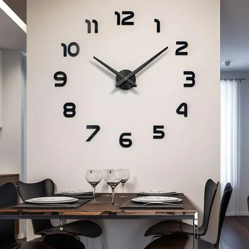 FASHION in THE CITY Reloj de pared de superficie de espejo 3D DIY, relojes decorativos de pared de gran tamaño, relojes silenciosos sin tictac