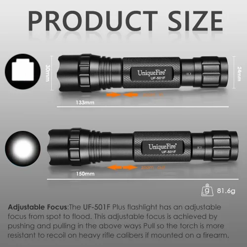 Miniatura 3 de 501F Vcsel 850nm IR iluminador luces de la linterna para visión nocturna Zoomable infrarrojos linterna iluminador con control dual interruptor