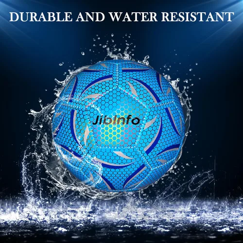 Miniatura 5 de Balón de fútbol iluminado tamaño 5, pelota de fútbol luminosa que brilla en la oscuridad, para juegos de día y noche y regalos de entrenamiento