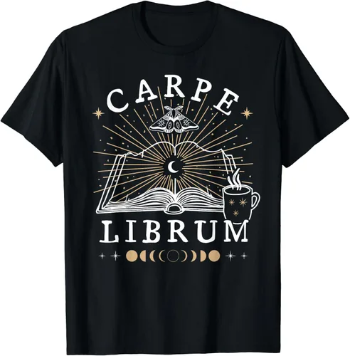 Miniatura 2 de Carpe Librum Dark Academia Aesthetic Book Lover Witchy Goth Camiseta, Negro, S
