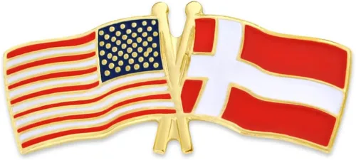Miniatura 13 de PinMart Pin de solapa esmaltado con bandera de la amistad cruzada de Estados Unidos y el mundo