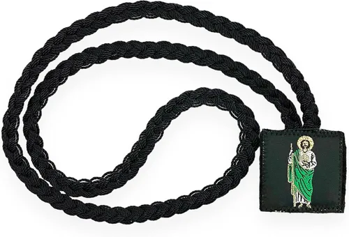 Miniatura 2 de San Judas Collar Escapulario Negro Escapulario Negro San Judas Tadeo Regalo Religioso, Metal