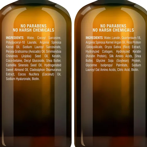Miniatura 5 de MAJESTIC PURE Juego de champú y acondicionador de aceite de argán Nutre y promueve cabello suave y sedoso Sin sulfato Para todo