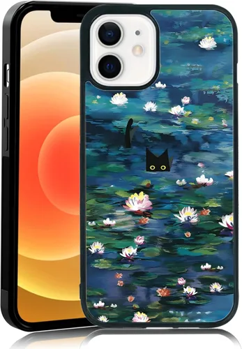 Miniatura 58 de Elegante funda de teléfono con diseño de gato Marie compatible con iPhone 11, funda de encaje dorado para iPhone, a prueba de golpes, rosa fucsia