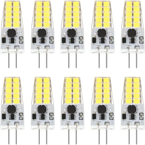 Miniatura 9 de Bombilla LED G4 regulable de 12 V, 24 V, tipo JC, equivalente a halógeno T3 G4 de 20 a 30 W, 2700 K blanco cálido, base G4 de dos pines, 300 lm