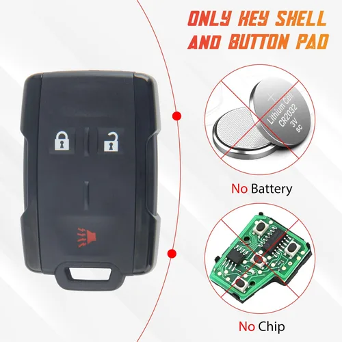 Miniatura 4 de M3N-32337100 Estuche para Llavero Compatible con Sierra Colorado Silverado 1500 Silverado 2500 Silverado 3500 Tahoe Canyon Sierra 1500 Yukon