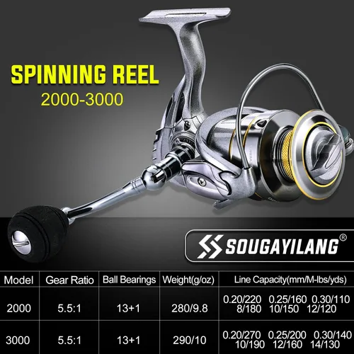 Miniatura 3 de Sougayilang Telescopic Fishing Pole with Spinning Reel Portable Fishing Rod Reel Combos