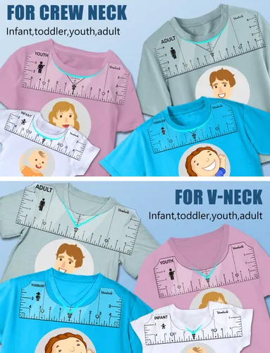 Miniatura 3 de Vowlove Regla de camiseta para una alineación precisa, herramienta de colocación en el centro y el pecho izquierdo para hacer camisas, compatible 01