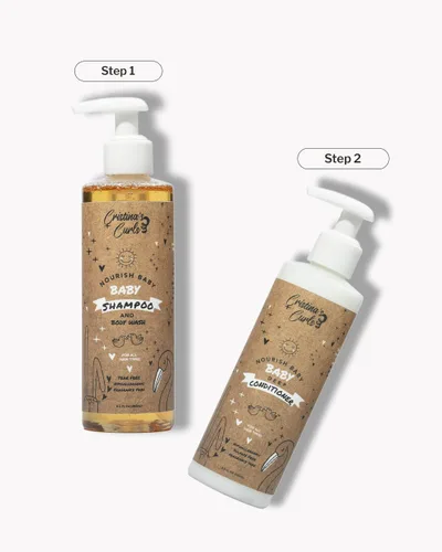 Miniatura 4 de Cristina's Curls Champú para bebés y gel de baño – Limpieza suave de la cabeza a los pies de baja espuma para recién nacidos y piel sensible