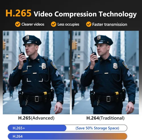 Miniatura 7 de Cámara corporal CAMMHD V8-1TB 4K con grabación de audio y video, cámara corporal 2160P, dos baterías de 4400mAh, funciona 14H, grabadora de video