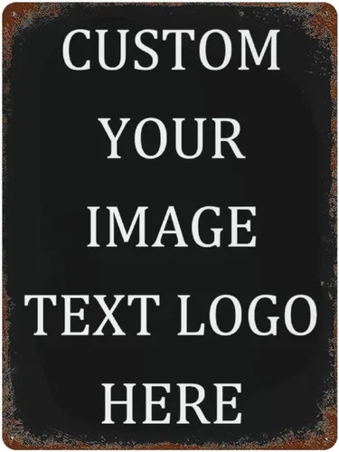 Miniatura 24 de PPFINE Letreros de metal personalizados, imagen de texto personalizada con tu nombre, decoración de pared para el hogar, bar, letreros de calle