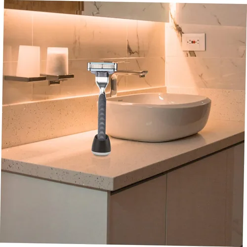 Miniatura 6 de Angoily 2pcs Aluminium Alloy Shaving Razor Stand with Oblique Opening Resistant Holder for Organized Bathroom Storage Smooth Edges Durable Base for