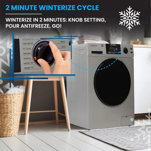 Miniatura 6 de Lavadora secadora todo en uno Equator VENTED-DRY 30% más rápida que condensación 15 lb 110V en plateado