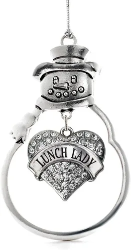 Miniatura 63 de Inspired Silver - Big Sis - Adorno de Navidad plateado - Adorno de árbol de Navidad con dije de corazón con circonita cúbica - Decoración colgante
