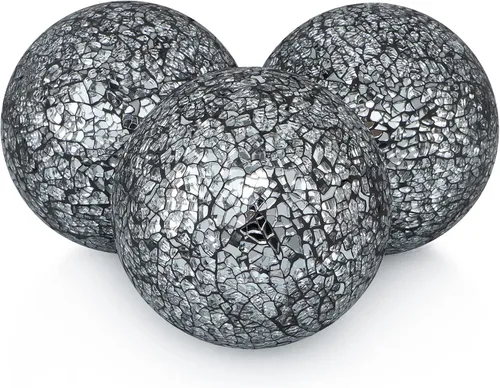 MDLUU Orbes decorativos de 4 pulgadas, bolas de esfera de mosaico, bolas de centro de mesa para cuencos, jarrones, decoración de mesa de comedor,