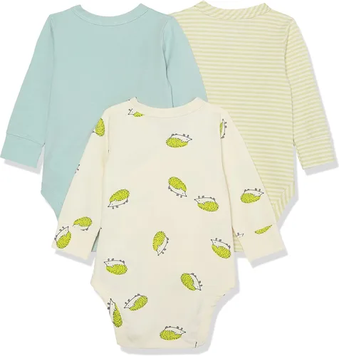 Miniatura 2 de Tienda Essentials Unisex Babies' Cotton Long-Sleeve Side Snap Bodysuit (Previously Tienda Aware), Pack of 3