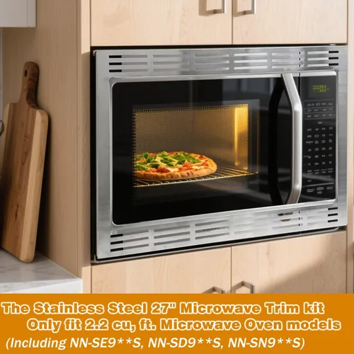 Miniatura 4 de NN-TK922SS - Kit de molduras de 27 pulgadas para hornos microondas de 2.2 pies cúbicos compatible con Panasonic, 27 pulgadas, acero inoxidable
