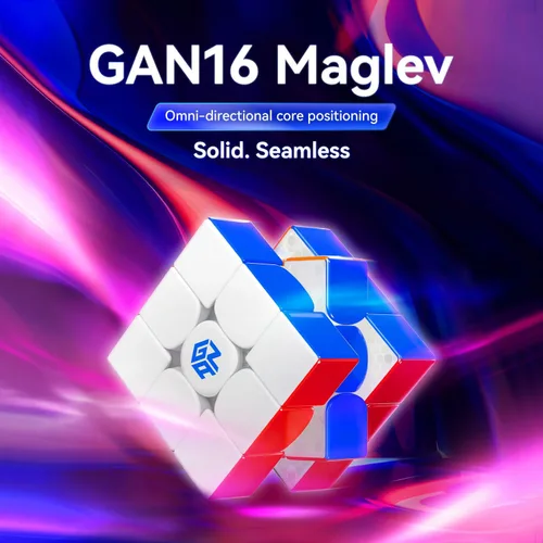Miniatura 2 de GAN 16 Maglev Cubo de velocidad 3x3 magnético, 88 imanes de posicionamiento omnidireccional, cubo de velocidad profesional ligero de 62g, juguete