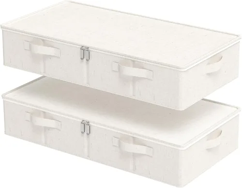 Miniatura 11 de Contenedor de almacenamiento debajo de la cama, contenedores plegables debajo de la cama, organizadores de armario con tapa para organizar ropa