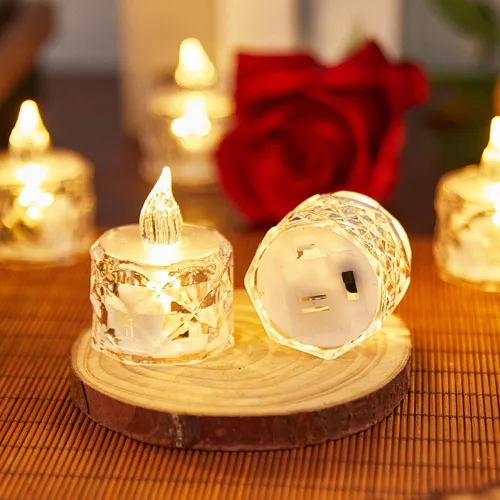 Miniatura 13 de Paquete de 12 velas de té que funcionan con pilas, parpadeo realista y más de 200 horas de tiempo de funcionamiento, para centros de mesa, bodas