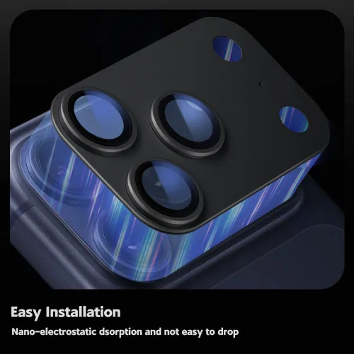 Miniatura 6 de para iPhone 17 Pro protector de cámara (Paquete de 2), Estuche mate de aleación de aluminio con protector de pantalla de cámara de vidrio templado