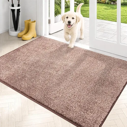 Miniatura 38 de PURRUGS Alfombra de área de fácil cuidado de 4 x 6 pies, antideslizante, lavable a máquina, tapete para puerta de perro, resistente a las manchas