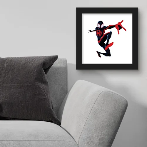 Miniatura 3 de Trends International Gallery Pops Spider-Man: Across the Spider-Verse - Póster de pared de Miles Morales, 12 x 12 pulgadas, versión de marco negro