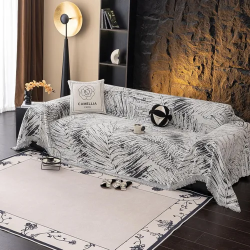 Miniatura 28 de ROOMLIFE Funda de sofá con estampado de leopardo para sofá de 3 plazas, lavable, protector de muebles para perros, funda de sofá suave