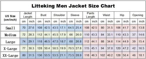 Miniatura 5 de Litteking Conjunto deportivo de 2 piezas para hombre, estilo casual, manga larga, para correr